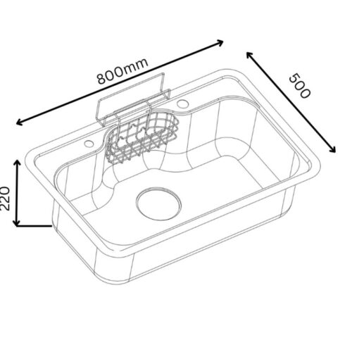 Chậu rửa bát Kluger TAKI Series KT8050SL Plus, Bề mặt SUPER LINEN dập nổi, Bảo hành 10 năm 15 Hình ảnh 3d Kluger KT8050SL Plus
