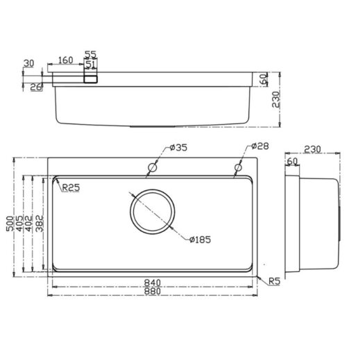 Kích thước Kluger KF8850FS Basic