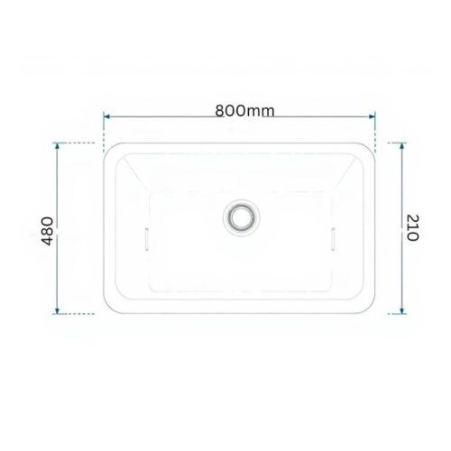 Chậu rửa bát Kluger HARU Series KH8048FS - S80 Plus, Bề mặt LINEN dập nổi, Bảo hành 10 năm 13 Kích thước chậu rửa bát Kluger KH8048FS – S80 Plus