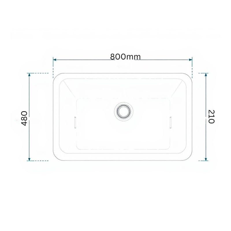 Chậu rửa bát Kluger HARU Series KH8048FS - S80 Plus, Bề mặt LINEN dập nổi, Bảo hành 10 năm 8 Kích thước chậu rửa bát Kluger KH8048FS – S80 Plus