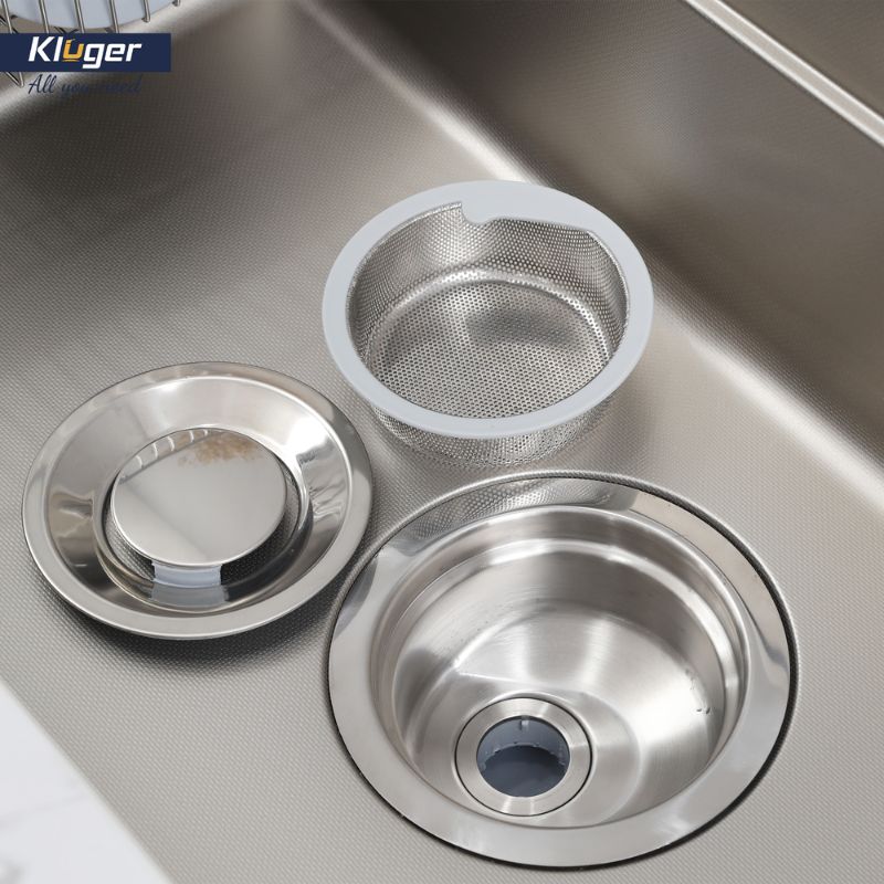 Chậu rửa bát Kluger MOD Series KF7850FS basic Bề mặt LINEN dập nổi, Thép không gỉ Inox 304 9 Nắp Kluger KF7850FS Basic