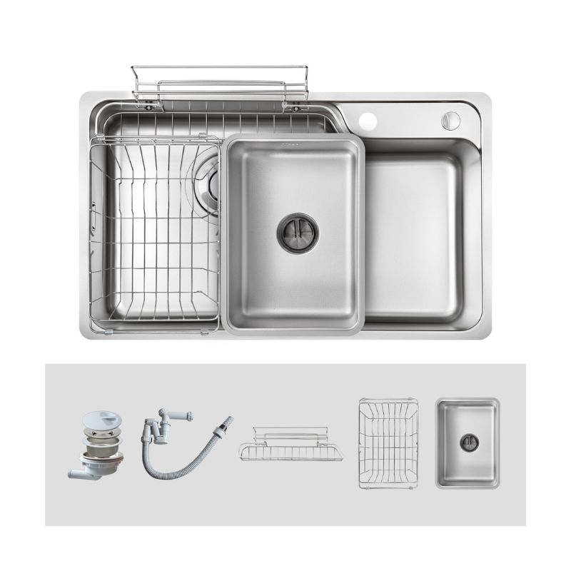 Chậu rửa bát Kluger HARU Series KH8048FS - S80 Plus, Bề mặt LINEN dập nổi, Bảo hành 10 năm 4 Thiết kế chậu rửa bát Kluger KH8048FS – S80 Plus