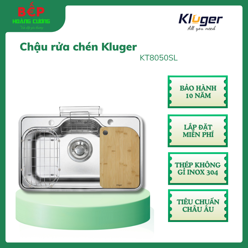 Chậu rửa bát Kluger TAKI Series KT8050SL Plus, Bề mặt SUPER LINEN dập nổi, Bảo hành 10 năm 3 Chậu rửa bát Kluger TAKI Series KT8050SL Plus, Bề mặt SUPER LINEN dập nổi, Bảo hành 10 năm