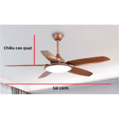 Sải cánh và chiều cao quạt