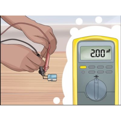 Sử dụng đồng hồ đo điện để kiểm tra tụ điện