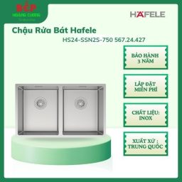 Hafele 567.24.427 Chậu Rửa Chén HS24-SSN2S-750 – Inox Dày 1.0mm – Miễn Phí Lắp Đặt
