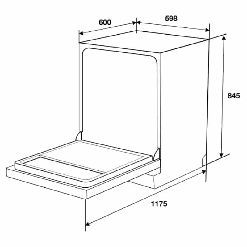 Hafele HDW-F6031G Máy Rửa Chén 535.29.651 Độc Lập – Sơn Đen – Thép Không Gỉ - Miễn Phí Lắp Đặt 7 Hafele HDW-F6031G Máy Rửa Chén 535.29.651 Độc Lập – Sơn Đen – Thép Không Gỉ - Miễn Phí Lắp Đặt - Ảnh 5