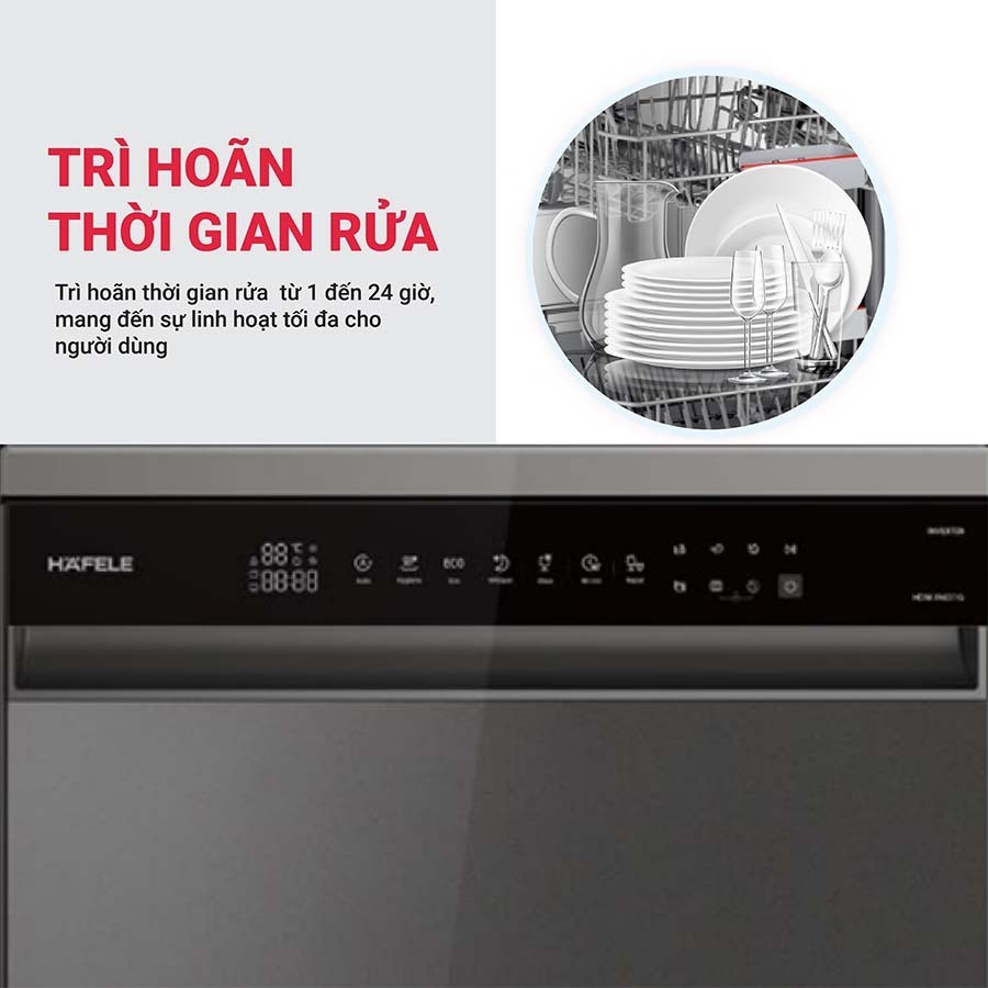 Hafele HDW-F6031G Máy Rửa Chén 535.29.651 Độc Lập – Sơn Đen – Thép Không Gỉ - Miễn Phí Lắp Đặt 6 Hafele HDW-F6031G Máy Rửa Chén 535.29.651 Độc Lập – Sơn Đen – Thép Không Gỉ - Miễn Phí Lắp Đặt - Ảnh 4