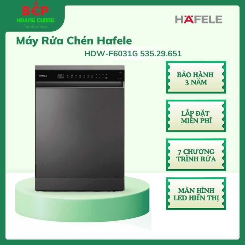 Hafele HDW-F6031G Máy Rửa Chén 535.29.651 Độc Lập – Sơn Đen – Thép Không Gỉ - Miễn Phí Lắp Đặt 3 Hafele HDW-F6031G Máy Rửa Chén 535.29.651 Độc Lập – Sơn Đen – Thép Không Gỉ - Miễn Phí Lắp Đặt