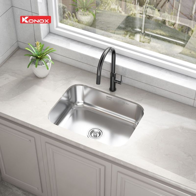 Chậu rửa bát phong cách Nhật bề mặt mịn Tari 5744SM - Chất liệu Inox SUS304, Bảo hành chậu 10 năm 4 Chậu rửa bát phong cách Nhật bề mặt mịn Tari 5744SM - Chất liệu Inox SUS304, Bảo hành chậu 10 năm - Ảnh 3