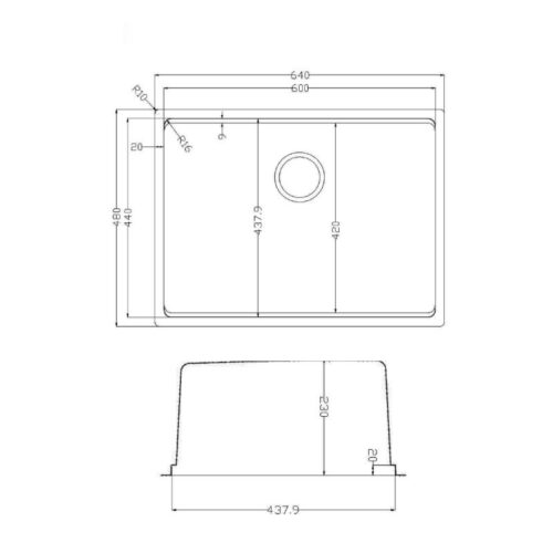 kich thuoc chau rua bat konox tari 6448sm