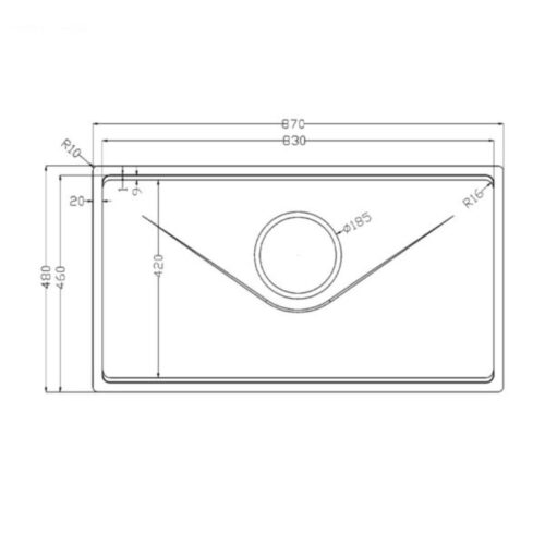 Chậu Rửa Bát Konox Tari 8748SM – Dáng Vuông Tinh Tế – Inox SUS304 – Bề Mặt Mịn 8 kich thuoc chau rua bat konox tari 8748sm
