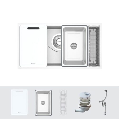 Chậu Rửa Bát Konox Tari 8748SM – Dáng Vuông Tinh Tế – Inox SUS304 – Bề Mặt Mịn 6 phu kien chau rua bat konox tari 8748sm