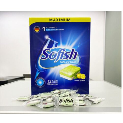 Viên rửa chén Sofish Maximum Hộp 50 viên rửa chuyên dụng máy rửa bát - Làm sạch nhanh - Không để lại cặn 6 Ảnh viên rửa bát sofish Hộp 50 viên