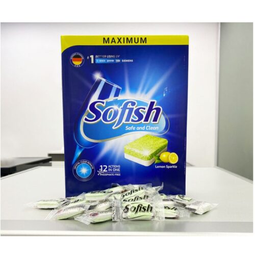 Viên rửa chén hộp 90 viên Sofish Maximum chuyên dụng máy rửa bát - Làm sạch nhanh - Không để lại cặn 7 Hình ảnh viên rửa bát sofish Hộp 90 viên