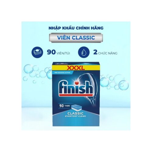 Viên rửa chén Finish All In 1 FVAT90LM 90V hương chanh