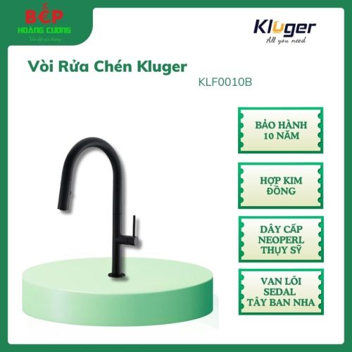 Vòi rửa bát Kluger JADE Series KLF0010B, Xoay 360 độ, điều chỉnh nóng/lạnh