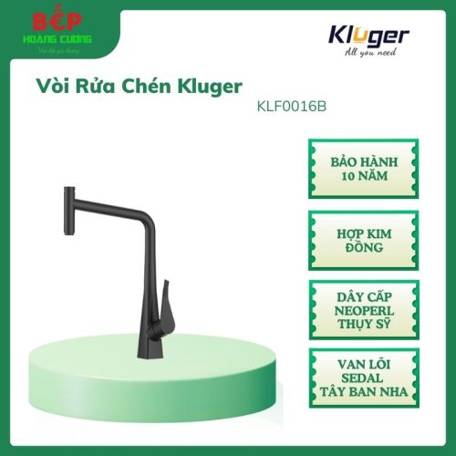 Vòi rửa bát dây rút nóng/lạnh Kluger GRACE Series KLF0016B, Xoay 360 độ