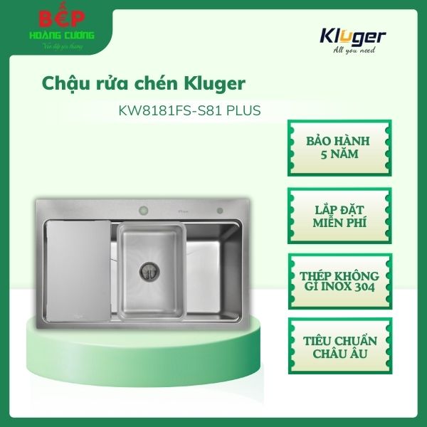 Chậu rửa bát Kluger K800 SERIES KW8181FS – S81 Plus, Bề mặt LINEN dập nổi, Bảo hành 10 năm 3 Chậu rửa bát Kluger K800 SERIES KW8181FS – S81 Plus, Bề mặt LINEN dập nổi, Bảo hành 10 năm