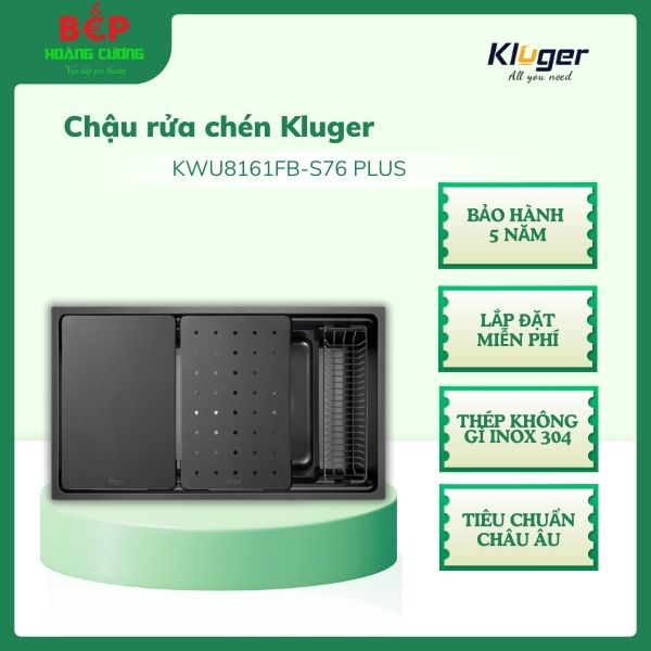 Chậu rửa bát Kluger K600 SERIES KWU8161FB – S76 Plus, Bề mặt LINEN dập nổi, Bảo hành 10 năm 3 Chậu rửa bát Kluger K600 SERIES KWU8161FB – S76 Plus, Bề mặt LINEN dập nổi, Bảo hành 10 năm